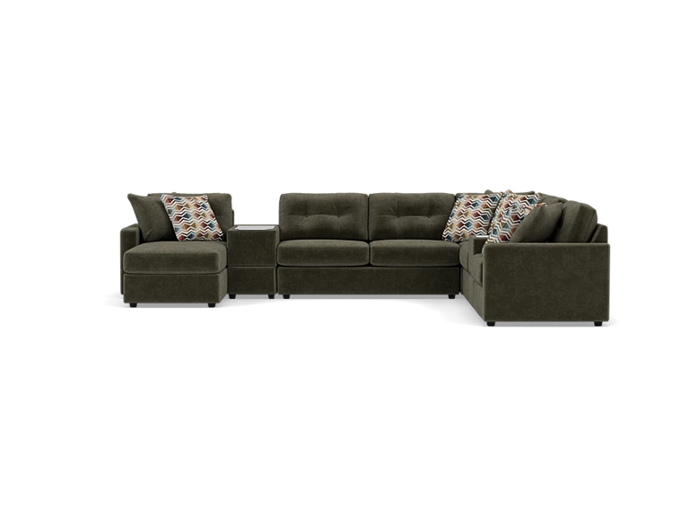 Drew & Jonathan Home Modular One 9-Pc. Wall Saver Power Reclining Sectional With Memory Foam Sleeper